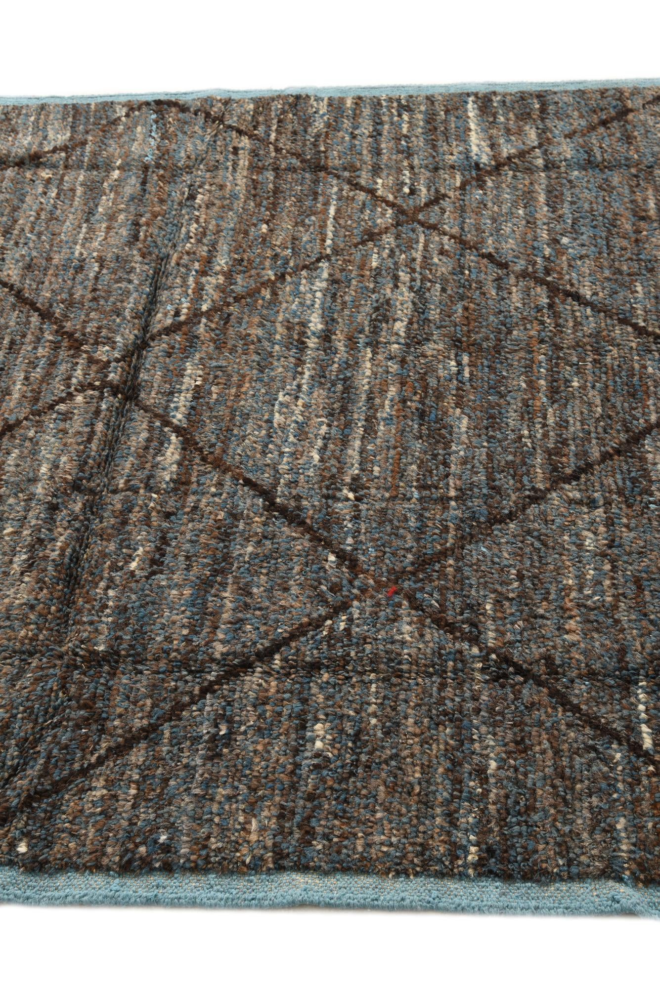 5' 11 x 9' 9 Hand Knotted Moroccan Wool Rug