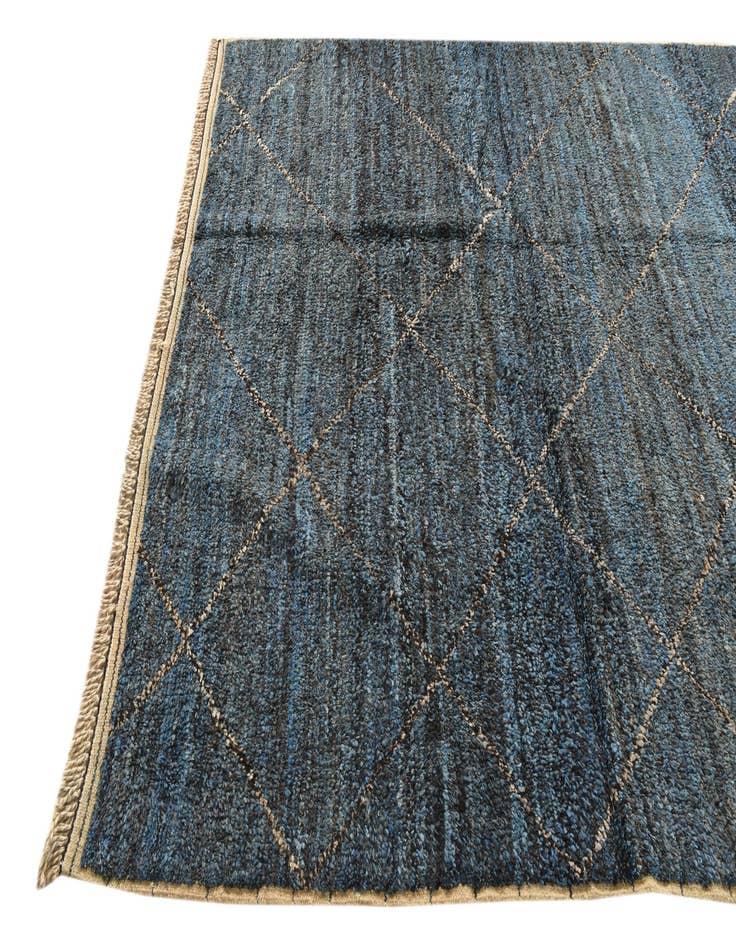 Detail image of 6' 3 x 9' 5  Hand Knotted Moroccan Wool Rug