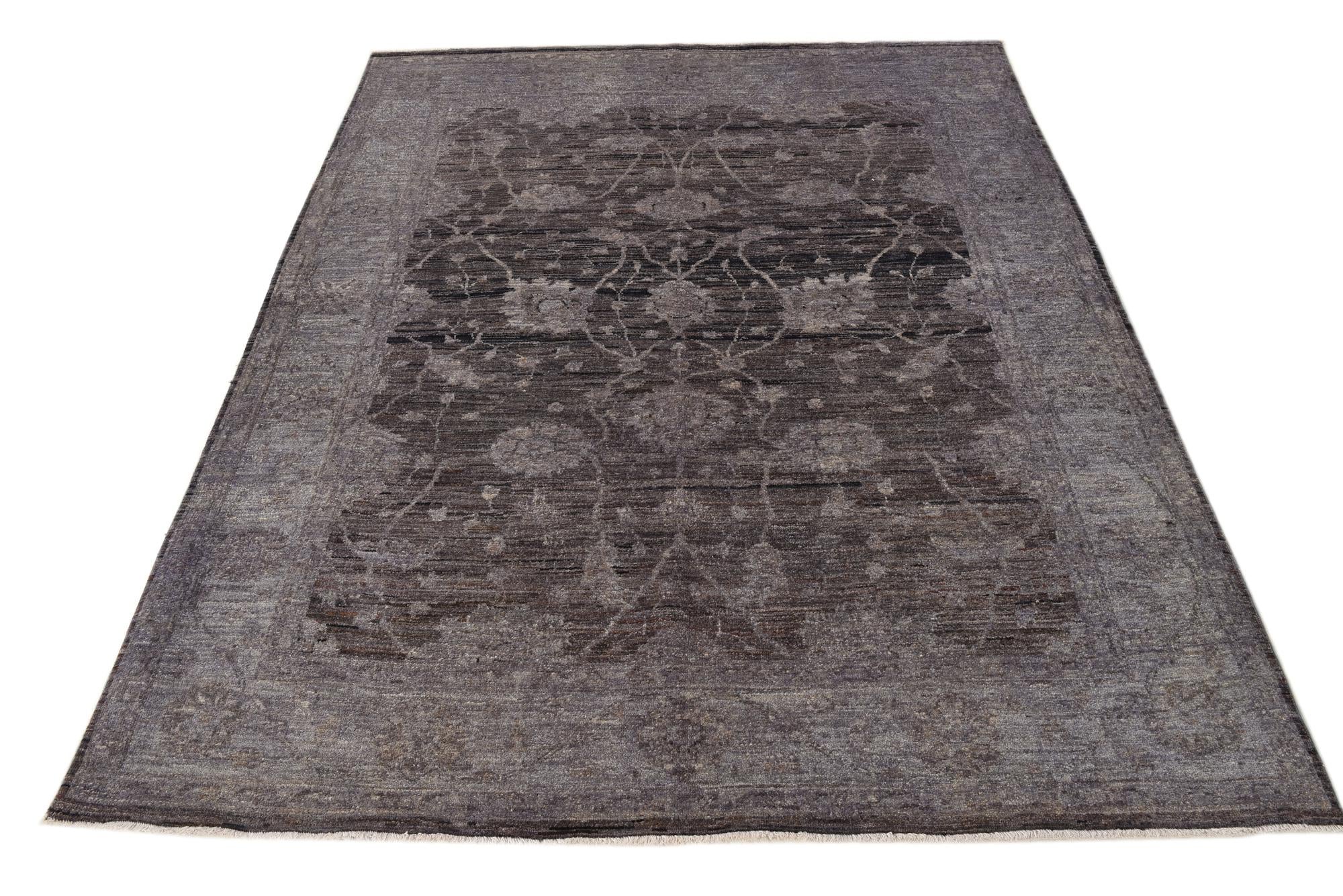5' 5 x 6' 9 Hand Knotted Peshawar Ziegler Rug