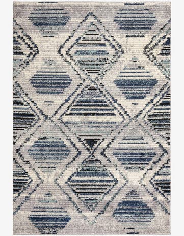 Blue Gray Tagine Rug