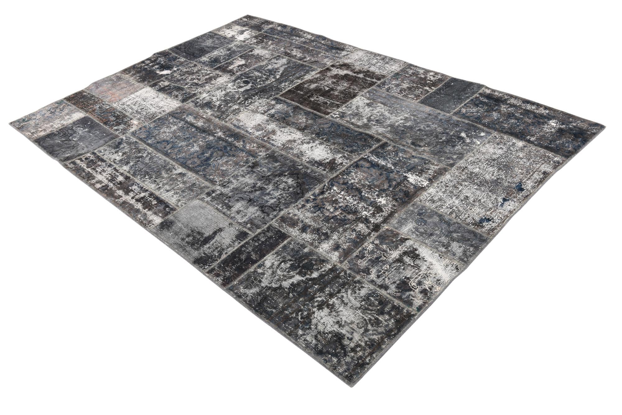 5' 8 x 8' Hand Knotted Ultra Vintage Persian Wool Rug
