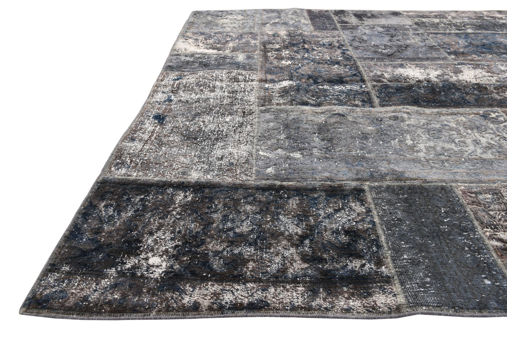 5' 8 x 8' Hand Knotted Ultra Vintage Persian Wool Rug