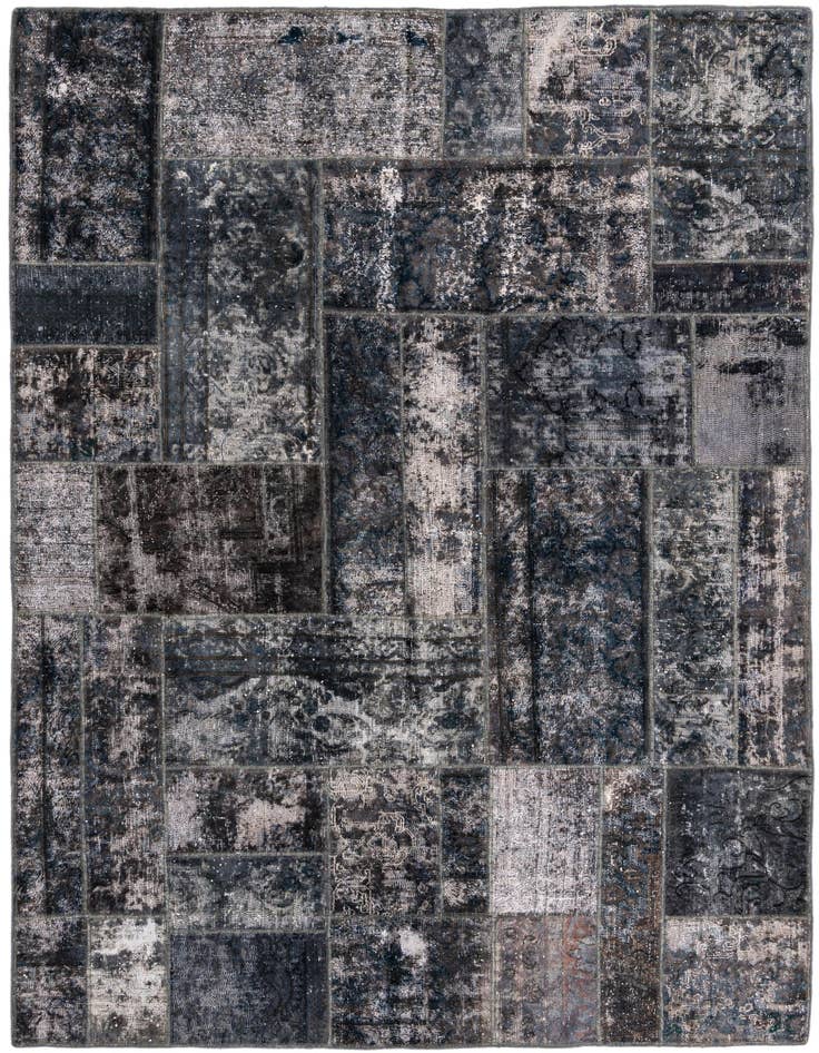 Detail image of 5' 8 x 8' Hand Knotted Ultra Vintage Persian Wool Rug