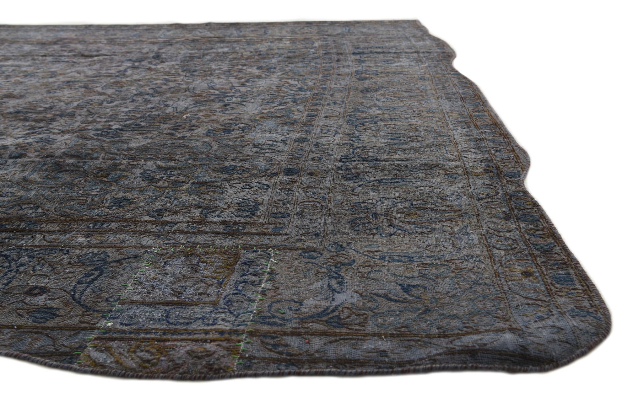 8' 8 x 12' 10 Hand Knotted Ultra Vintage Persian Wool Rug