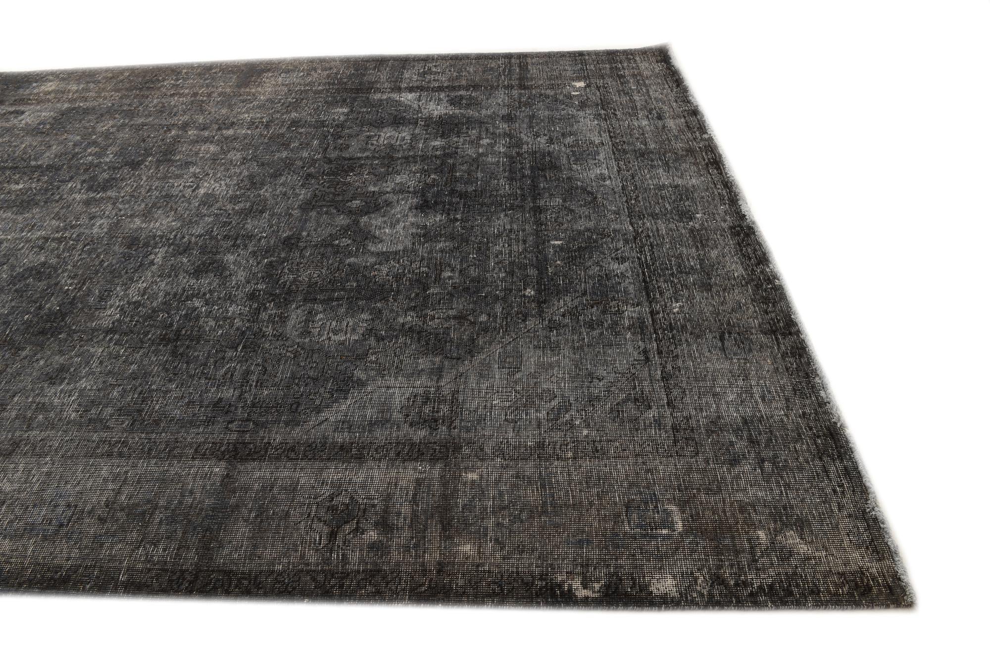 6' 4 x 9' 10 Hand Knotted Ultra Vintage Persian Wool Rug