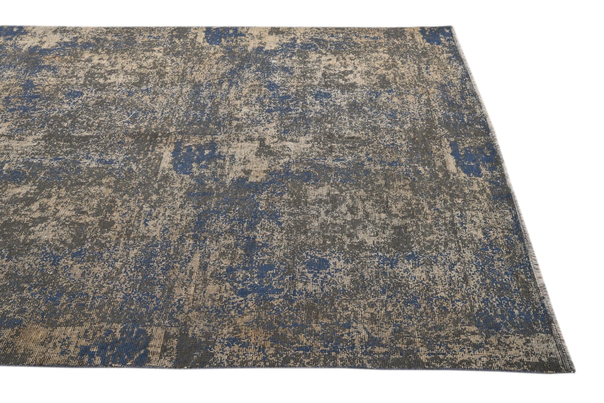 6' x 8' 9 Hand Knotted Ultra Vintage Persian Wool Rug