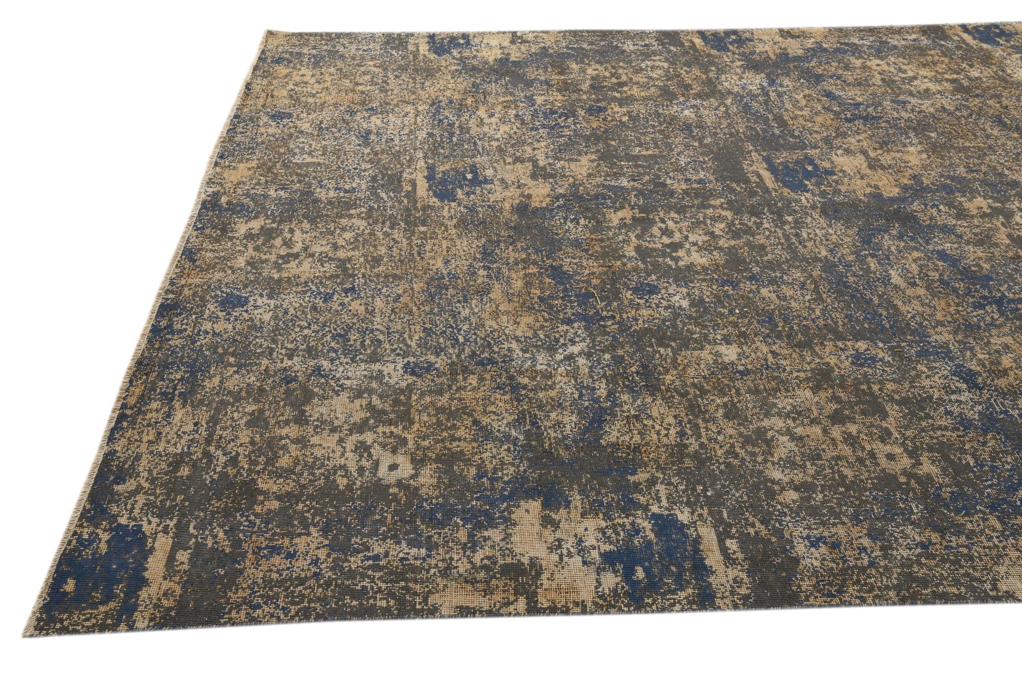 7' 10 x 10' 9 Hand Knotted Ultra Vintage Persian Wool Rug