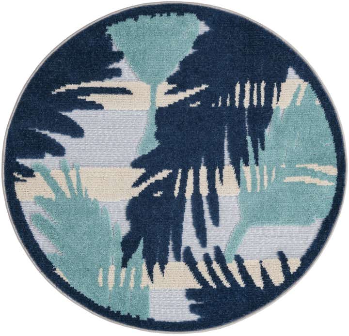 3' 3 x 3' 3 Easy-Clean Aruba Indoor / Outdoor Round Rug