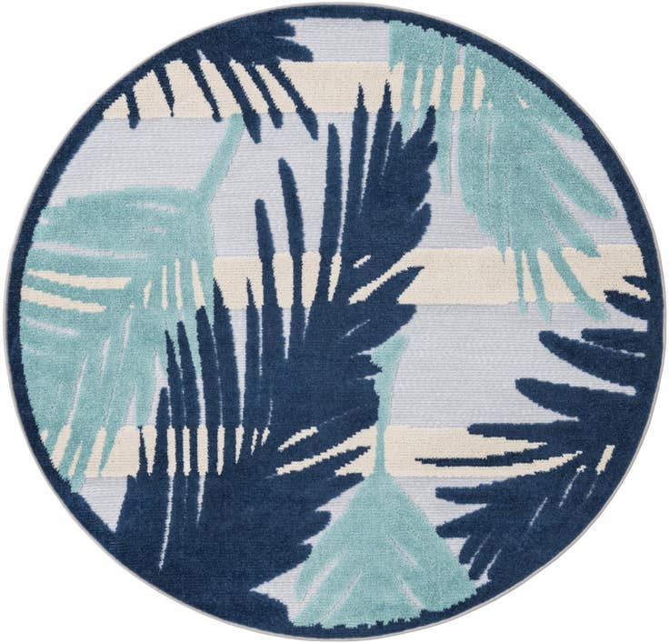 Detail image of 5' 3 x 5' 3 Easy-Clean Aruba Indoor / Outdoor Round Rug