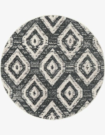 Blue Gray Cherokee Round Rug