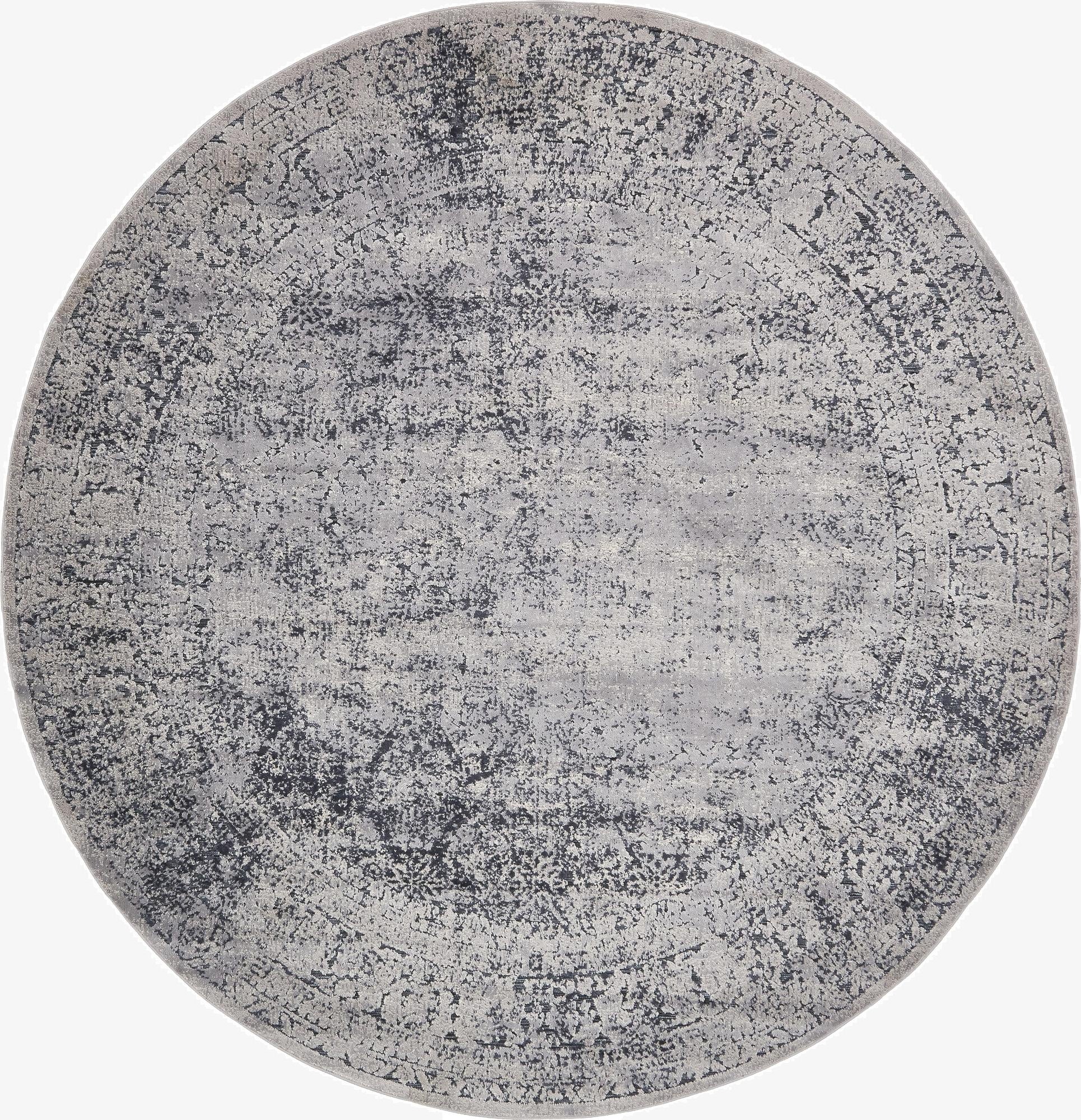 Blue Gray Eliza Round Rug