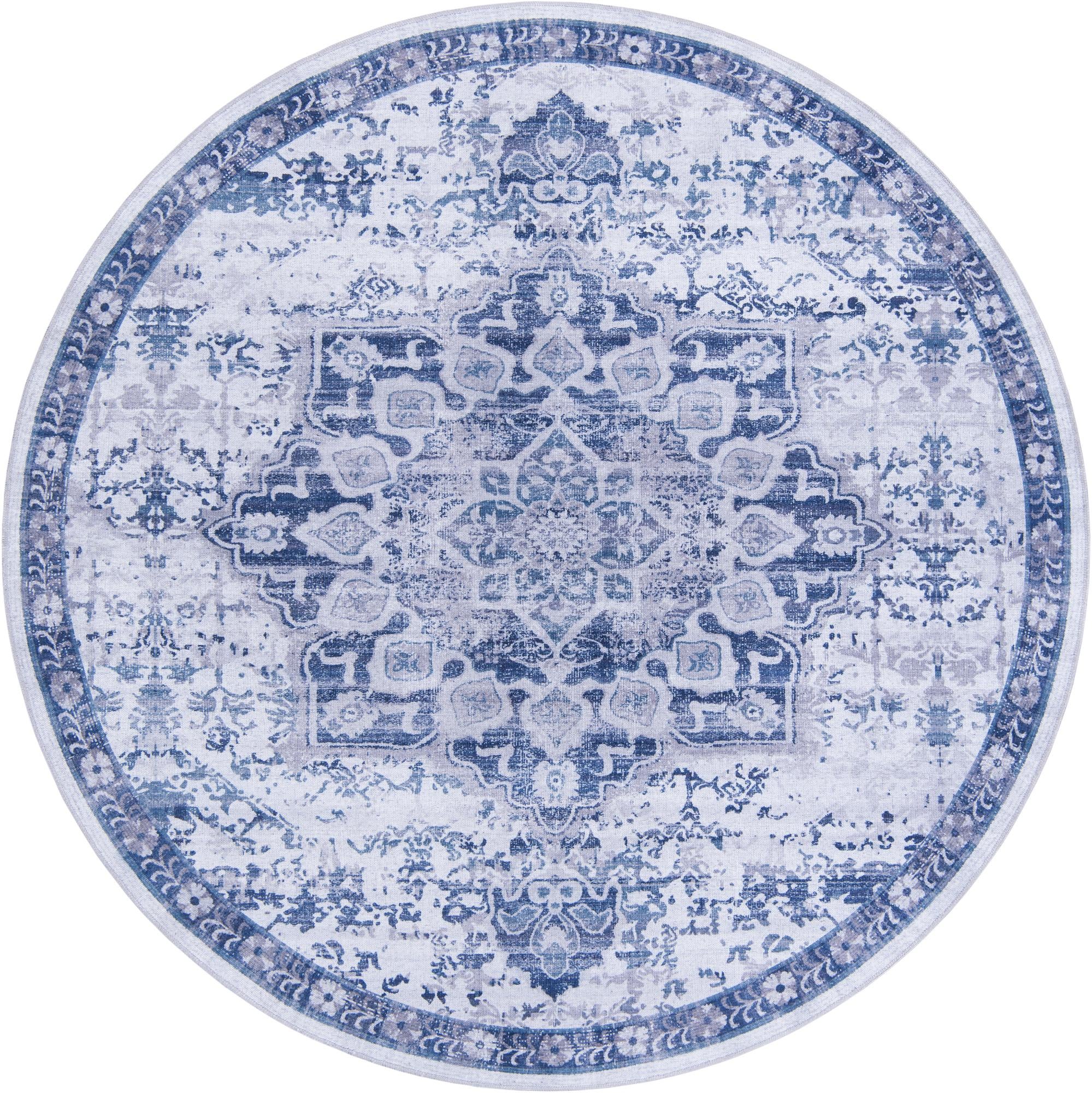 7' 10 x 7' 10 Washable Francesca Round Rug