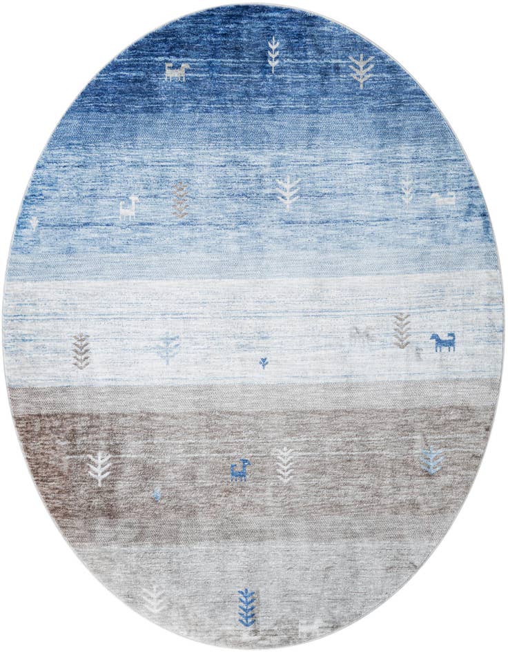 Detail image of 7' 10 x 7' 10 Gabbeh Round Rug