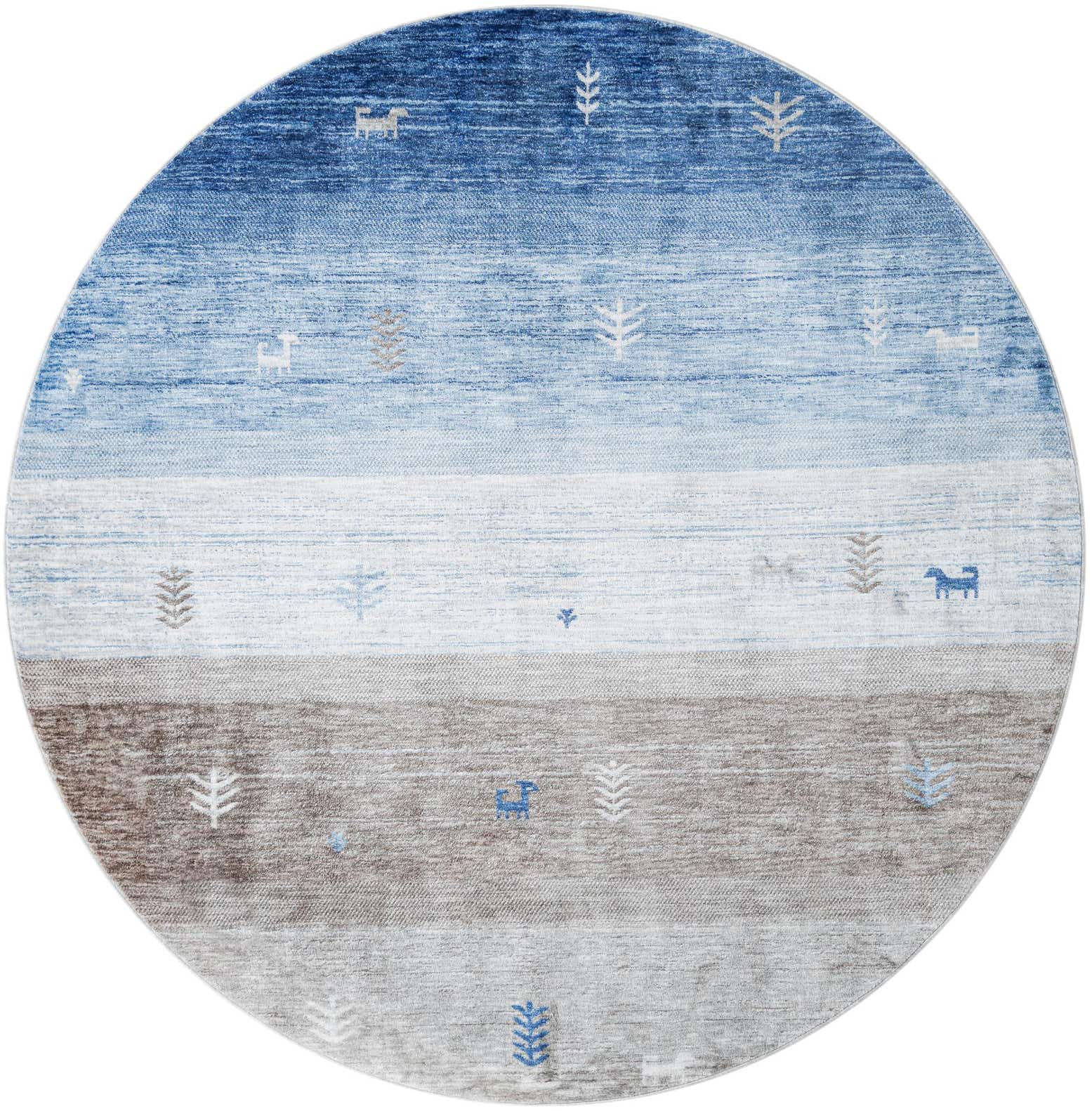 7' 10 x 7' 10 Gabbeh Round Rug