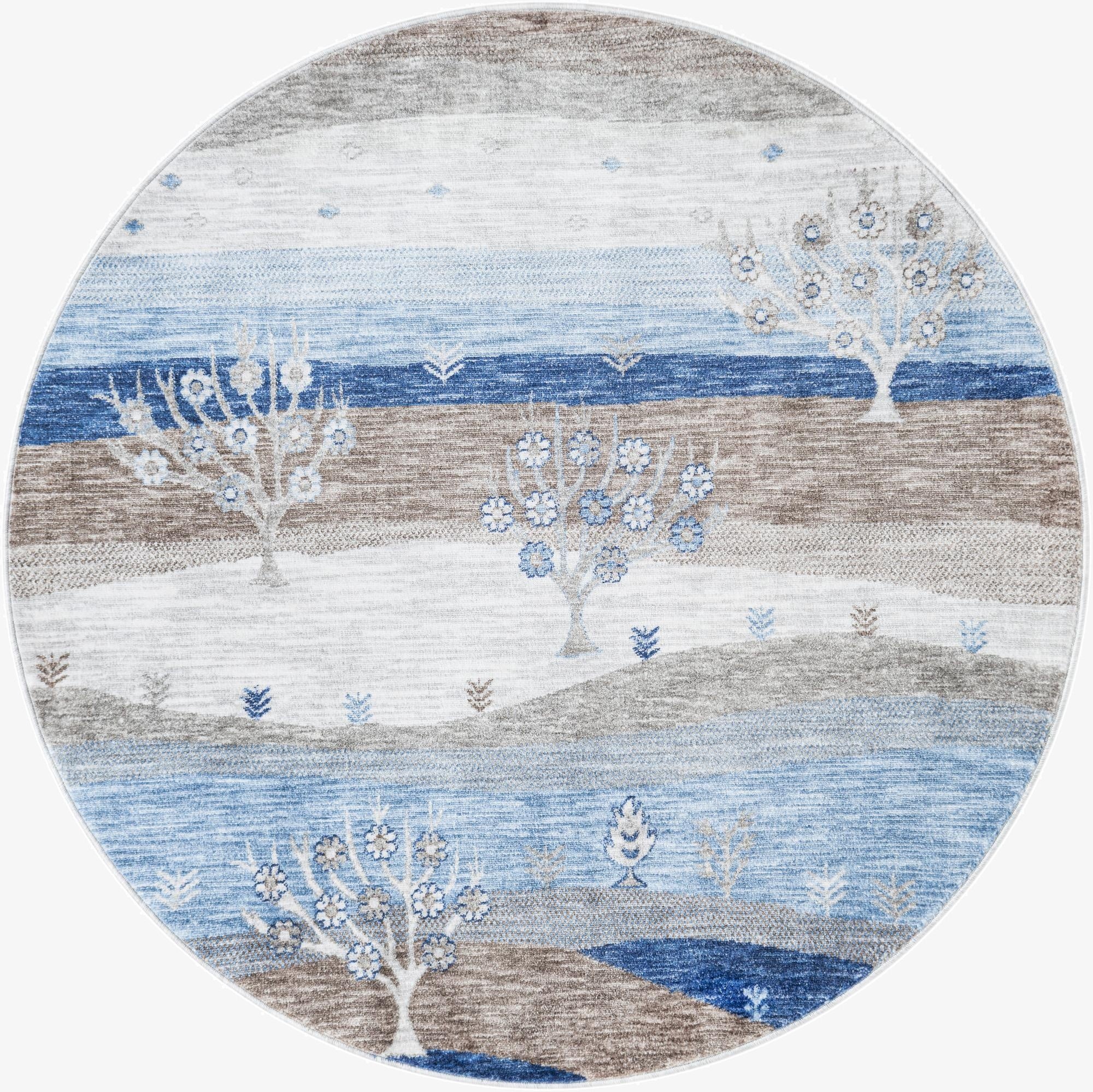 5' 3 x 5' 3 Gabbeh Round Rug