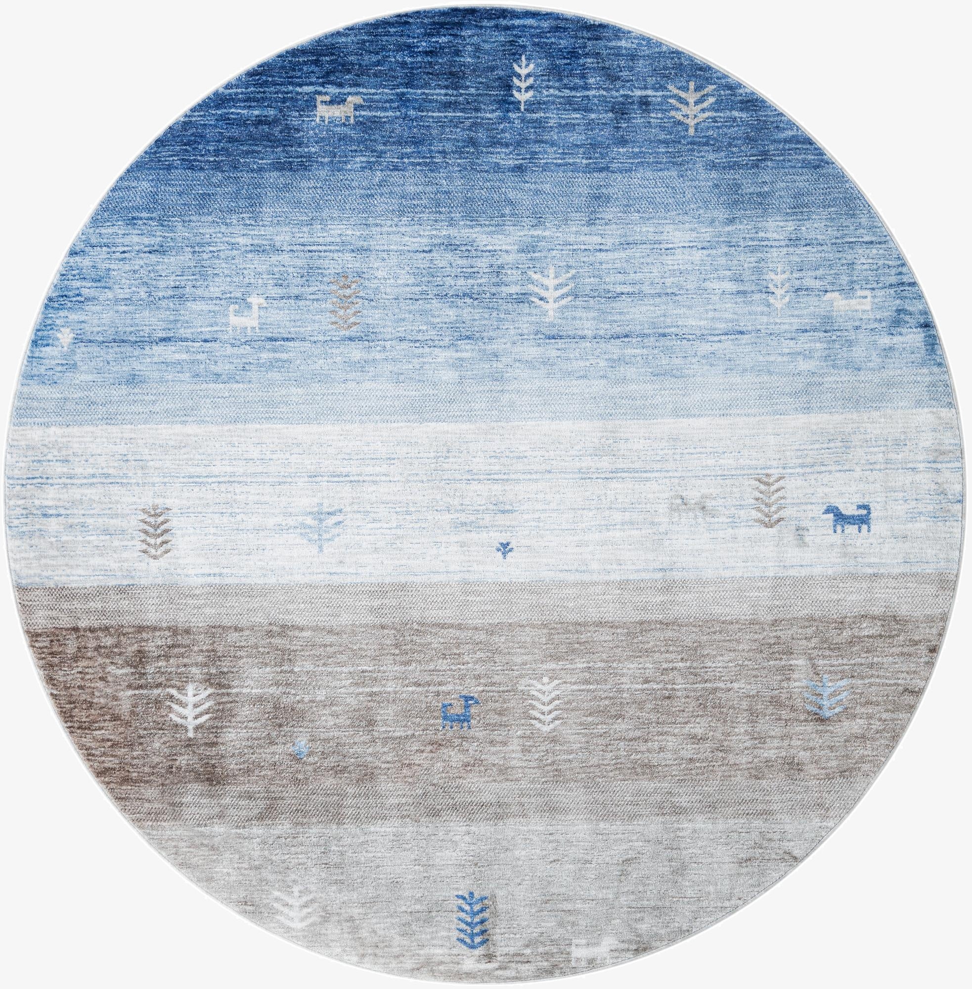 7' 10 x 7' 10 Gabbeh Round Rug