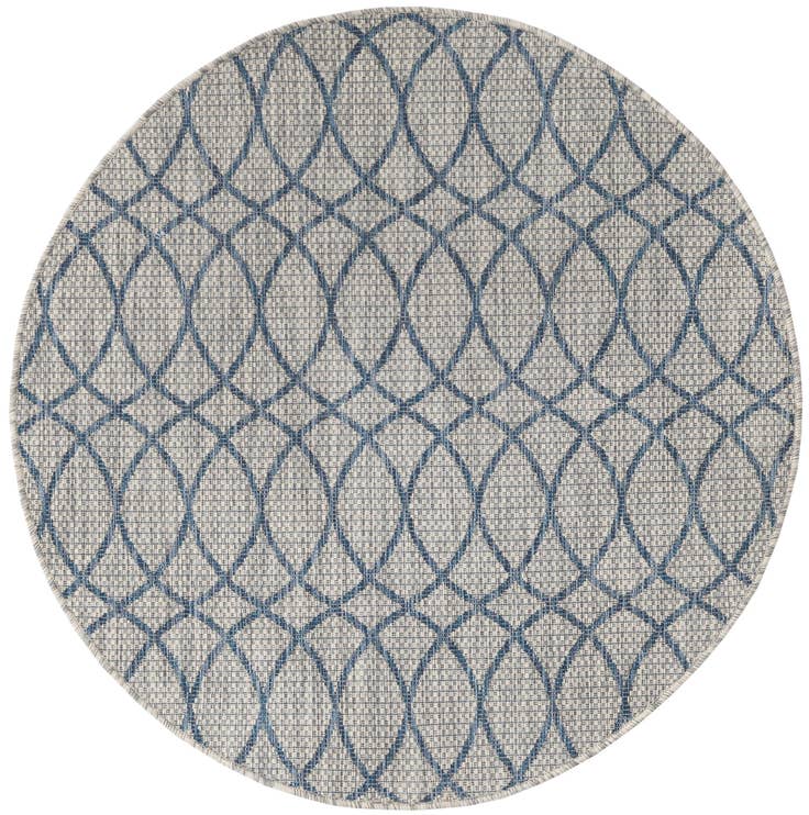 Detail image of 4' x 4' Easy-Clean Lattice Indoor / Outdoor Round Rug
