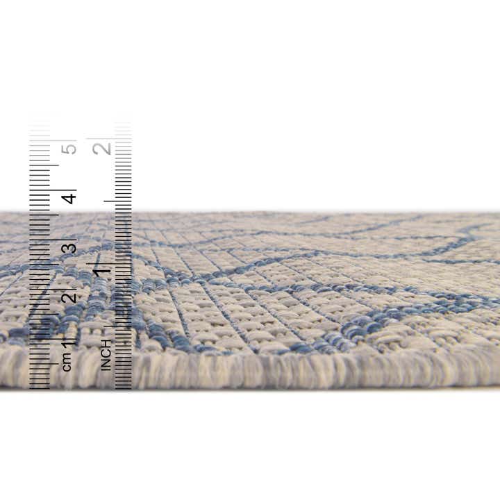 3' x 3' Easy-Clean Trellis Indoor / Outdoor Round Rug