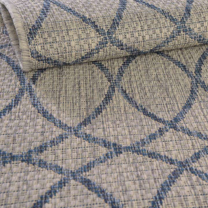 3' x 3' Easy-Clean Trellis Indoor / Outdoor Round Rug