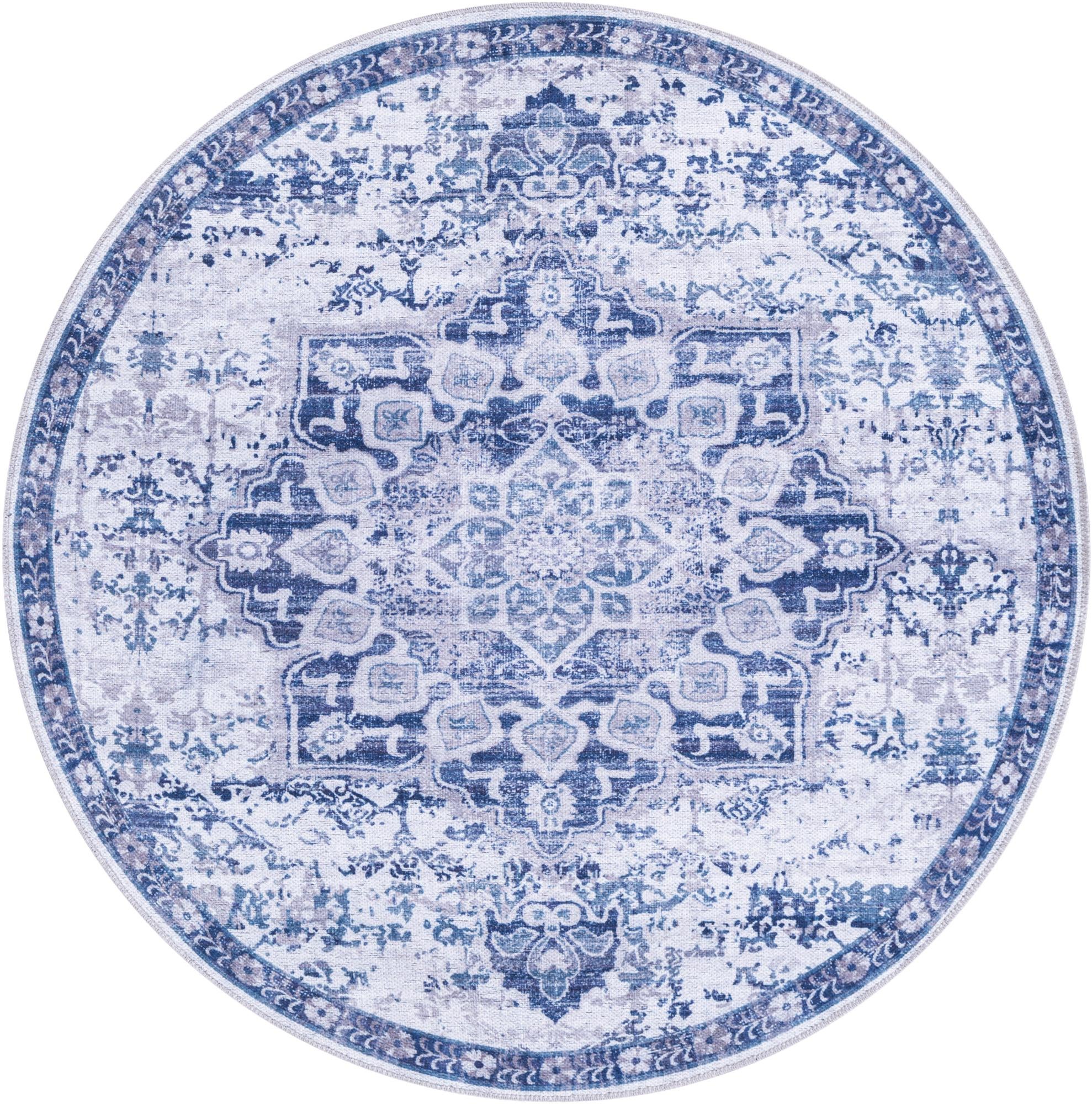 4' x 4' Washable Renaissance Round Rug