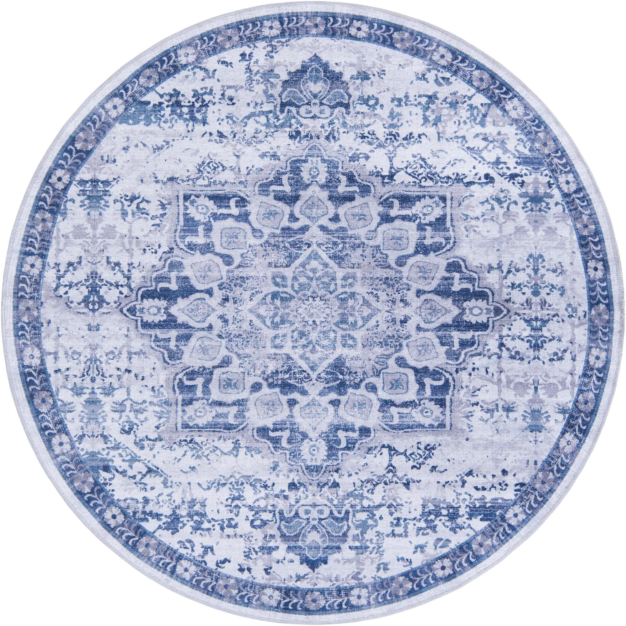 6' x 6' Washable Renaissance Round Rug