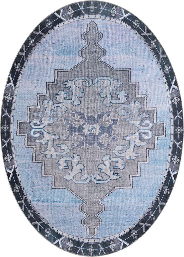7' 7 x 7' 7 Washable Timeless Round Rug