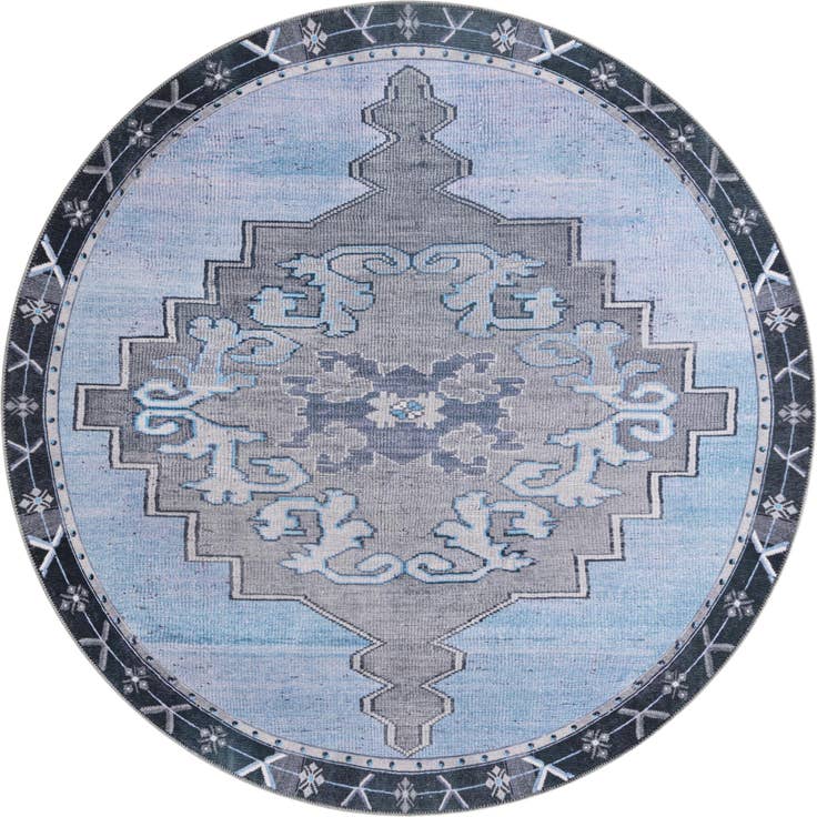Detail image of 7' 7 x 7' 7 Washable Timeless Round Rug