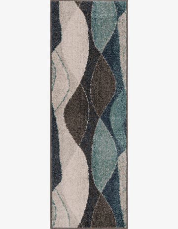 Blue Gray Equinox Runner Rug