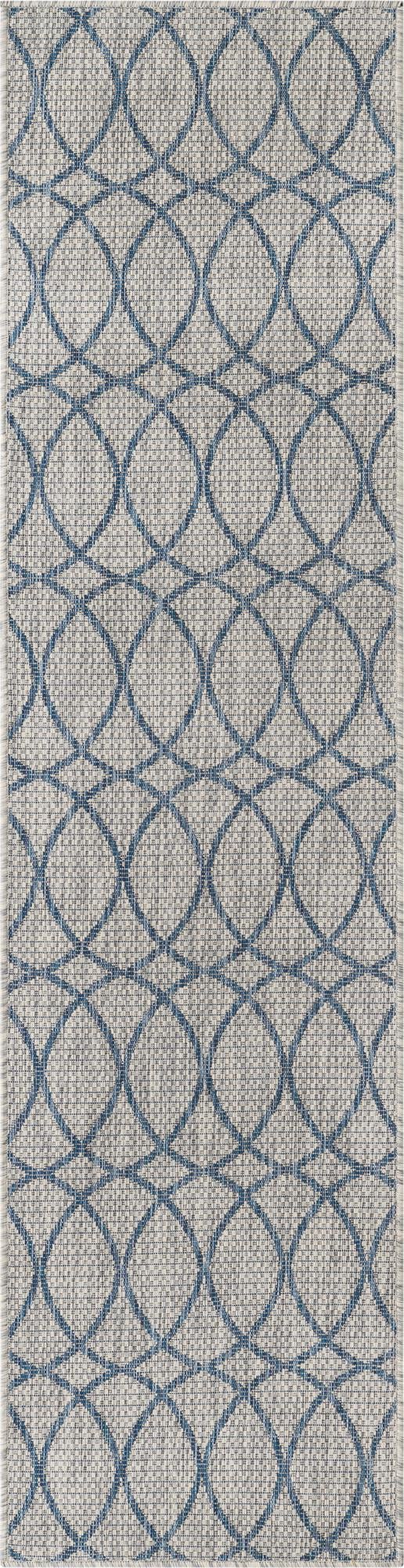 2' x 7' 10 Easy-Clean Trellis Indoor / Outdoor Runner Rug
