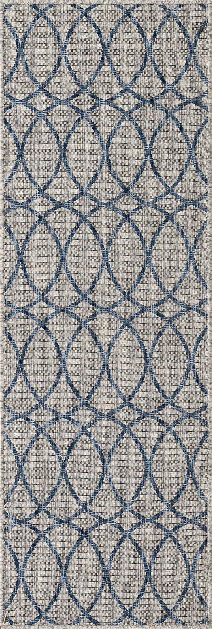 2' x 6' Easy-Clean Trellis Indoor / Outdoor Runner Rug