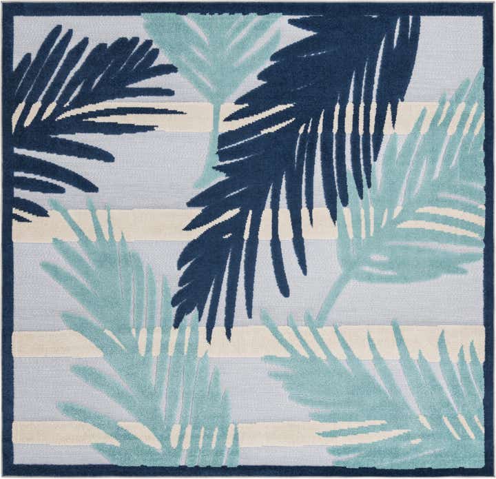 7' 10 x 7' 10 Easy-Clean Aruba Indoor / Outdoor Square Rug
