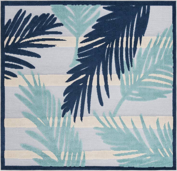 Detail image of 7' 10 x 7' 10 Easy-Clean Aruba Indoor / Outdoor Square Rug