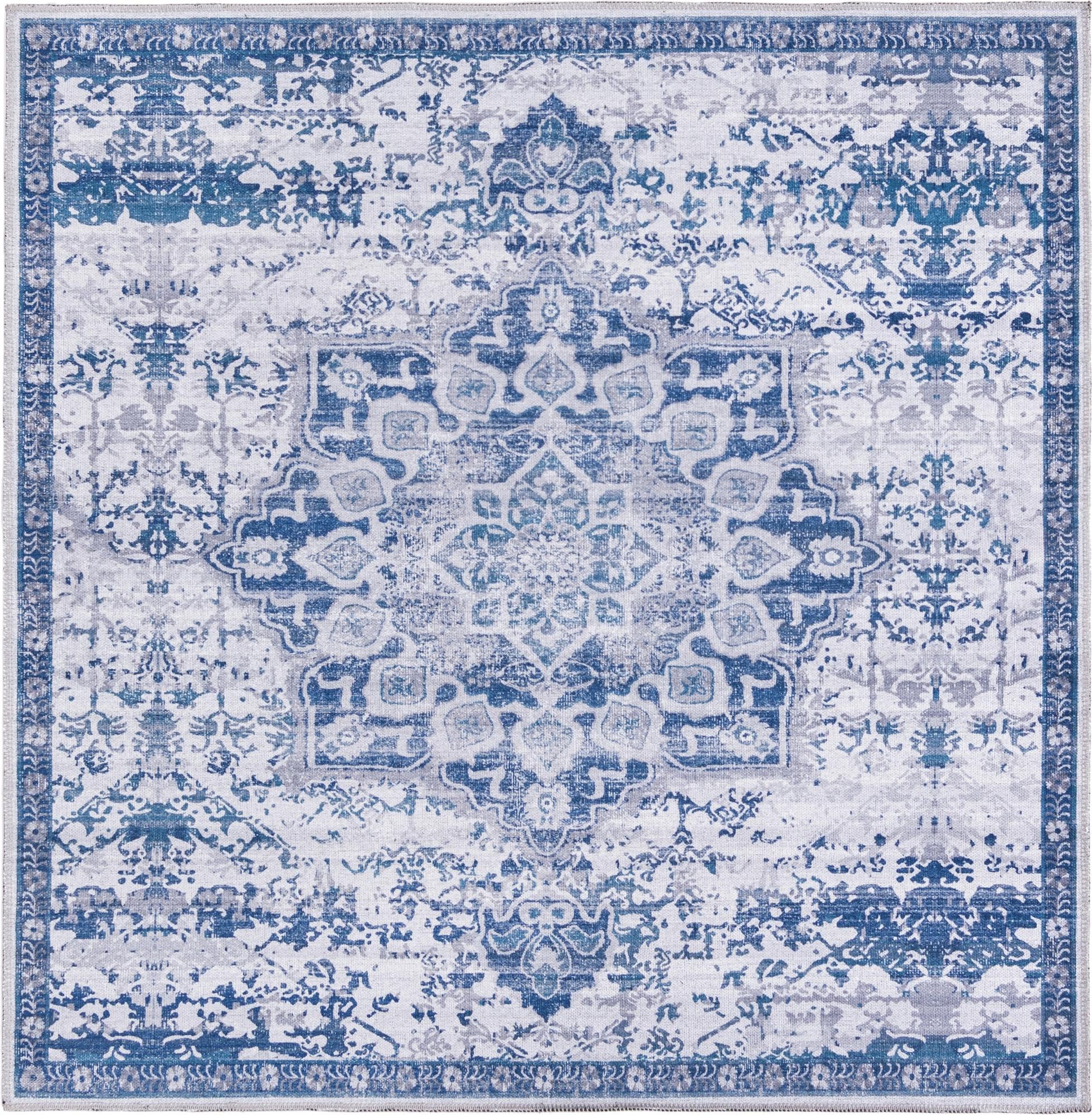 4' x 4' Washable Francesca Square Rug