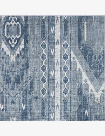 Blue Gray Oregon Square Rug