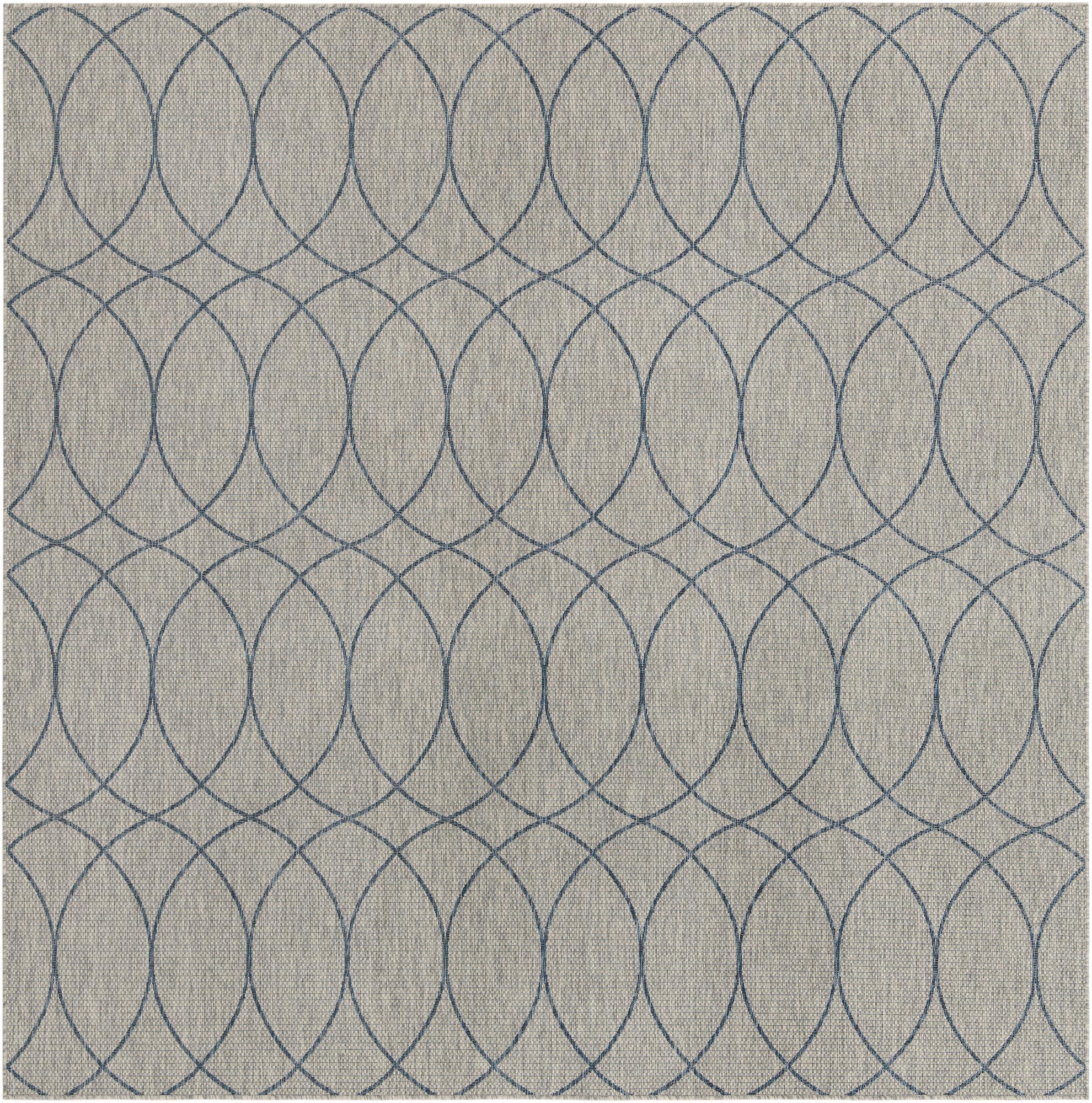 10' x 10' Easy-Clean Trellis Indoor / Outdoor Square Rug