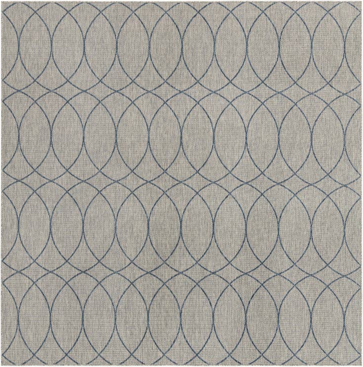 Detail image of 10' x 10' Easy-Clean Trellis Indoor / Outdoor Square Rug