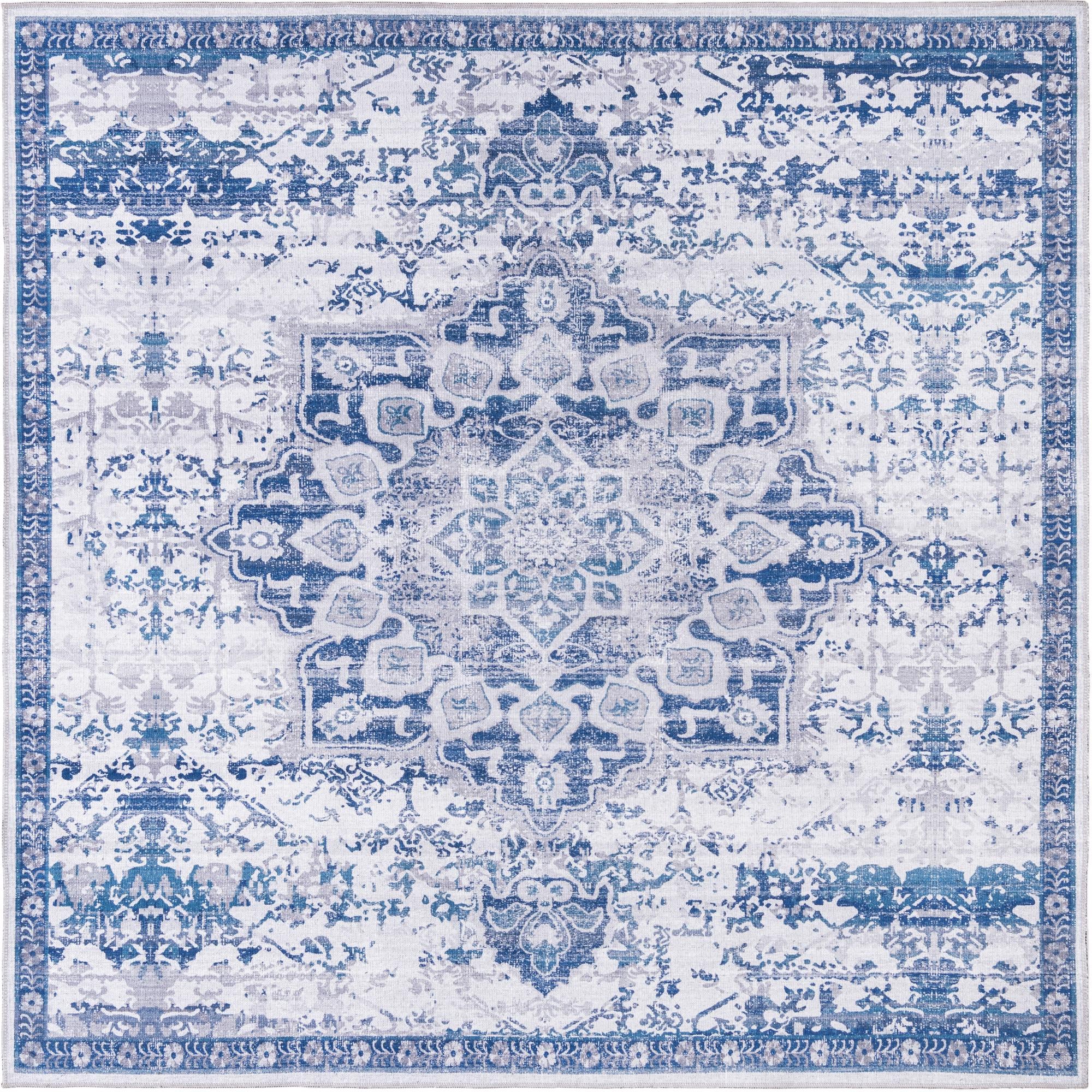 7' 10 x 7' 10 Washable Renaissance Square Rug