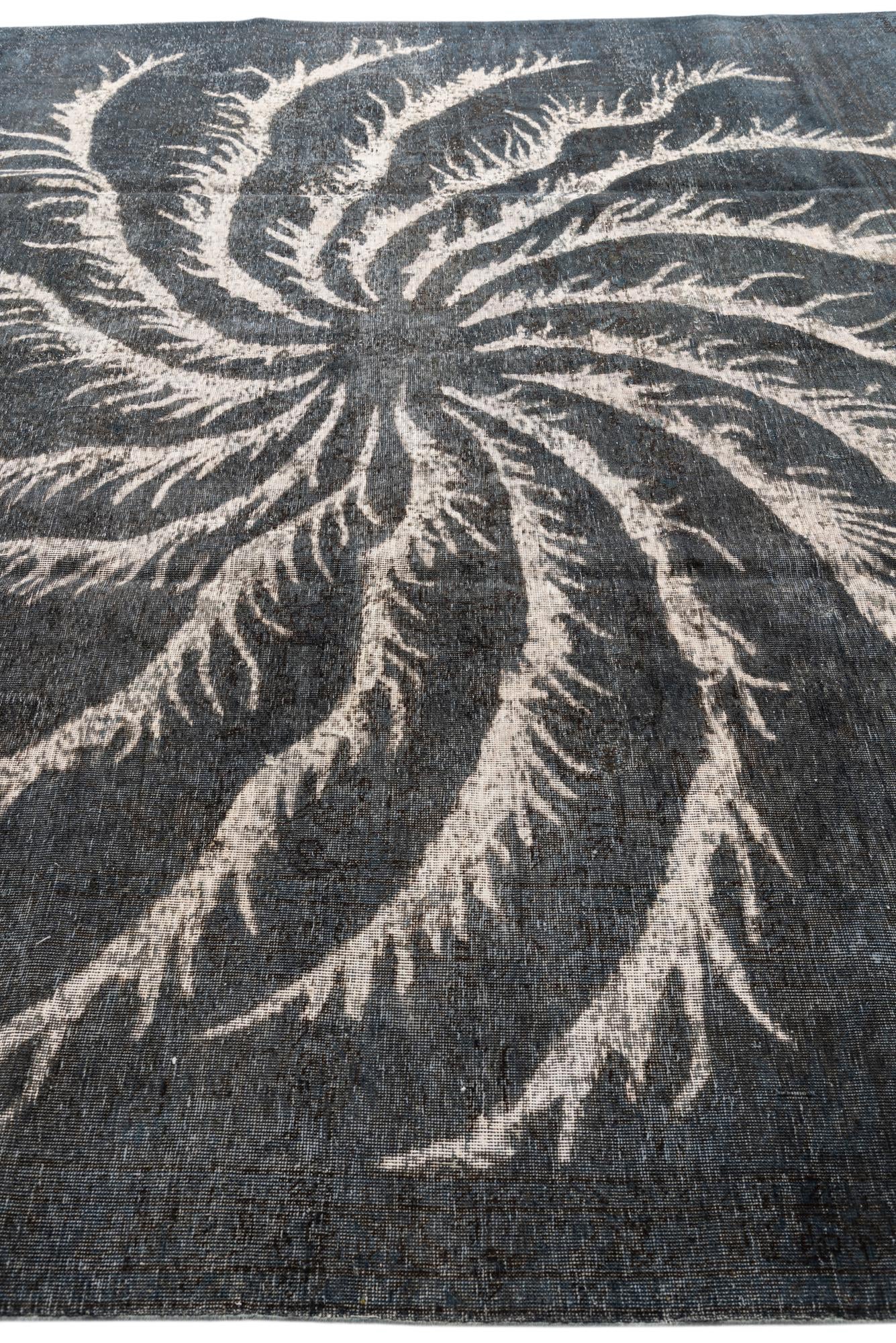 9' 5 x 10' Hand Knotted Ultra Vintage Persian Wool Square Rug