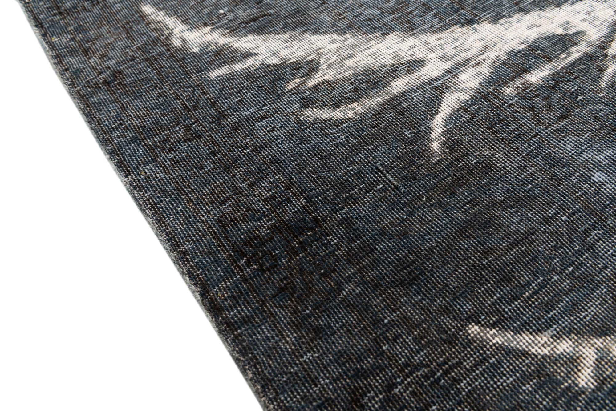 9' 5 x 10' Hand Knotted Ultra Vintage Persian Wool Square Rug
