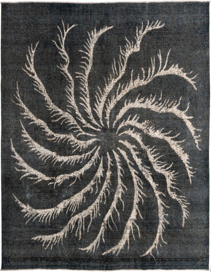 Detail image of 9' 5 x 10' Hand Knotted Ultra Vintage Persian Wool Square Rug