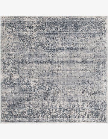 Blue Gray Villa Square Rug