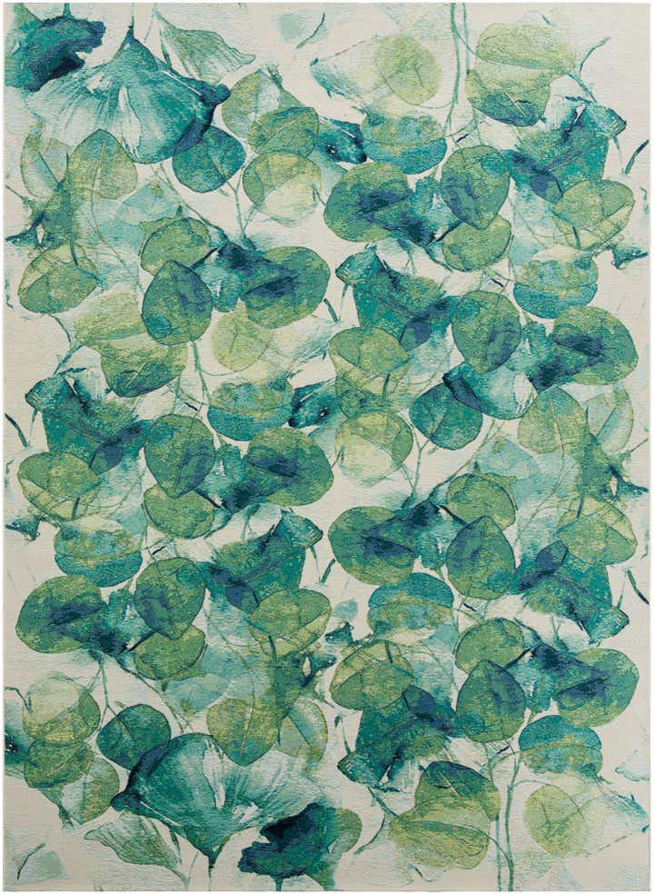 10' x 14' 2 Easy-Clean Botanical Indoor / Outdoor Rug