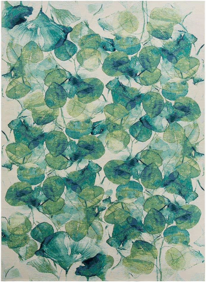 Detail image of 10' x 14' 2 Easy-Clean Botanical Indoor / Outdoor Rug