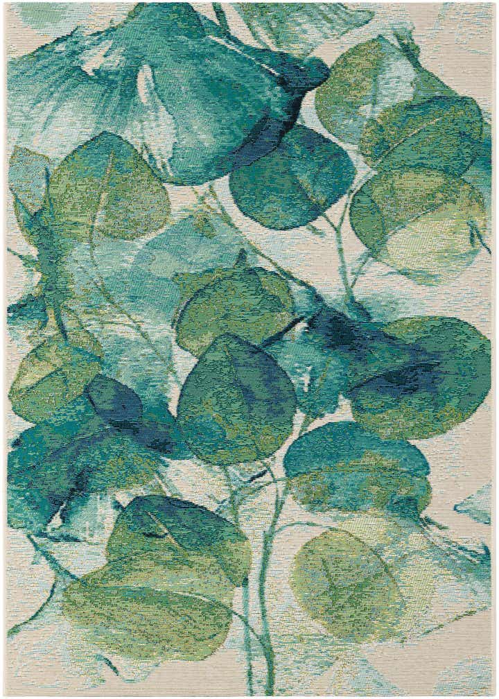 3' 3 x 5' 3 Easy-Clean Botanical Indoor / Outdoor Rug