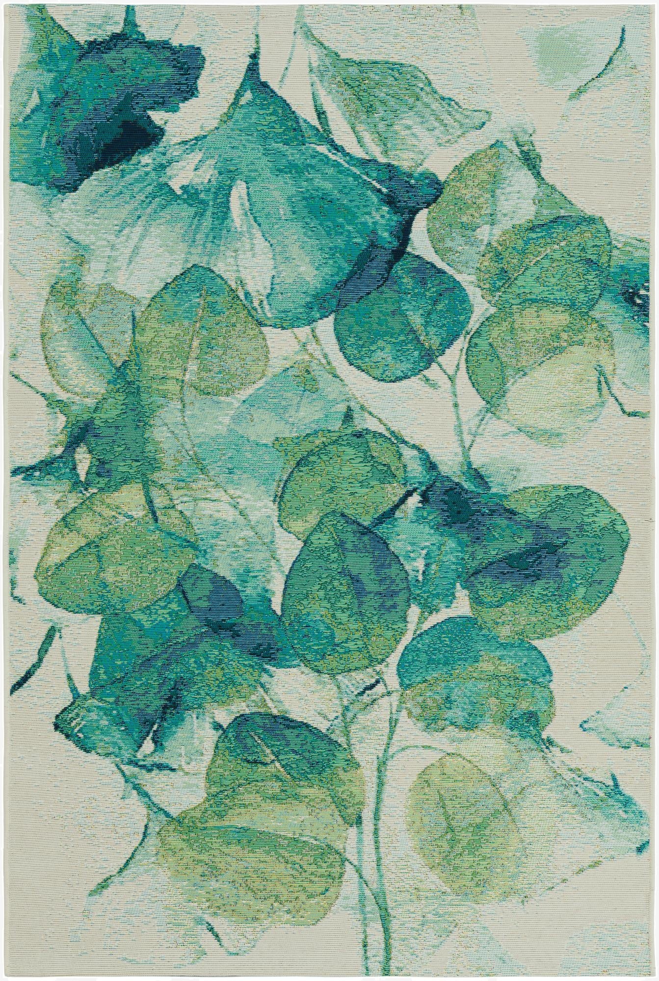 4' x 6'  Washable Botanical Indoor / Outdoor Rug