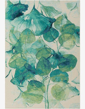 5' 3 x 8' Easy-Clean Botanical Indoor / Outdoor Rug