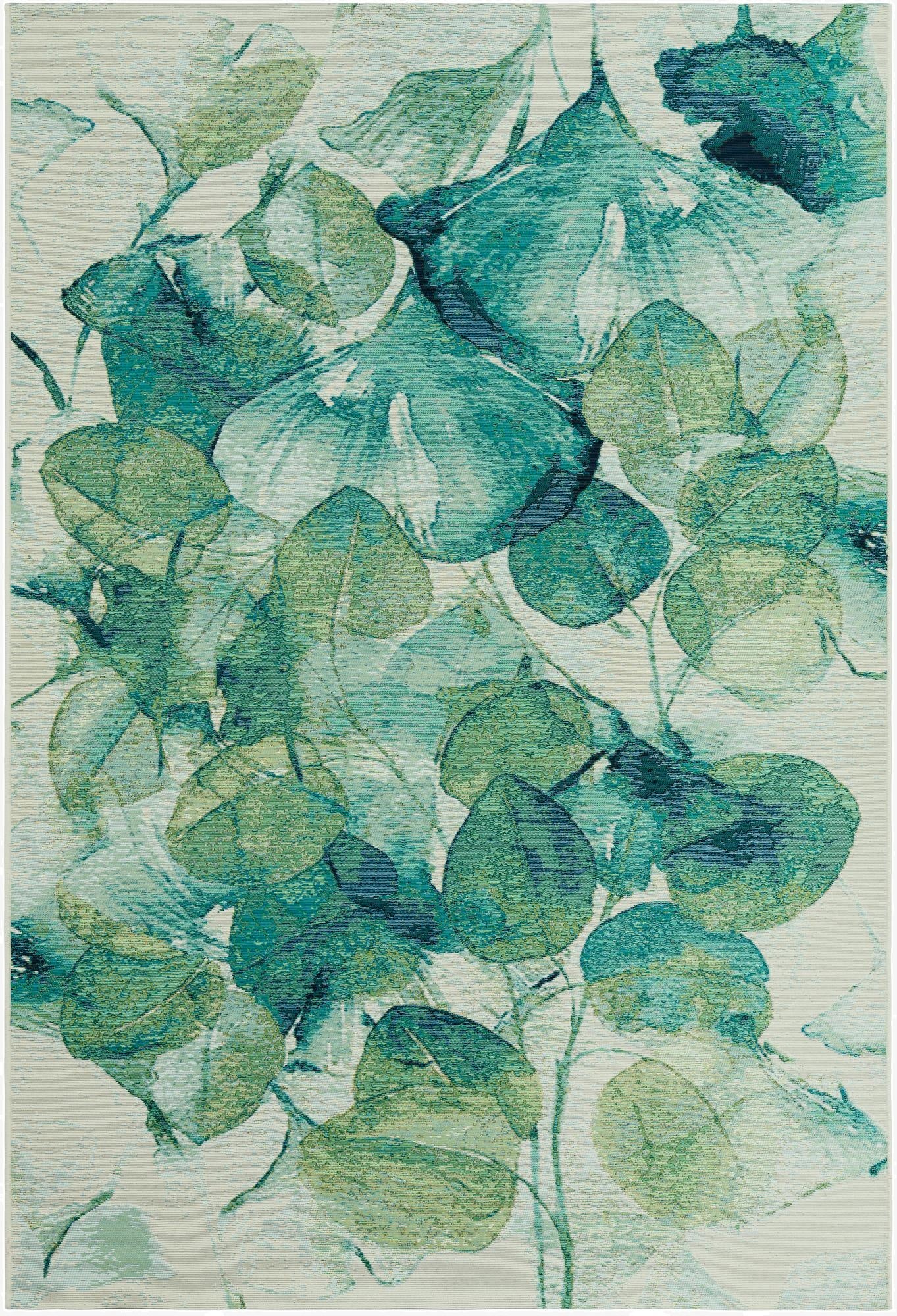 6' x 9'  Washable Botanical Indoor / Outdoor Rug