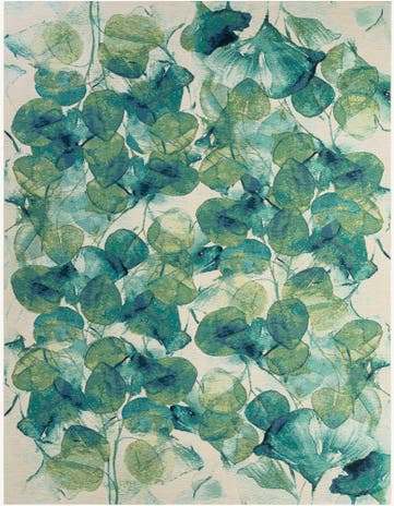 10' x 13' Easy-Clean Botanical Indoor / Outdoor Rug