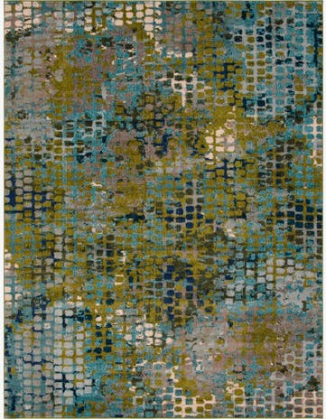 Blue Green Washable Theia Rug