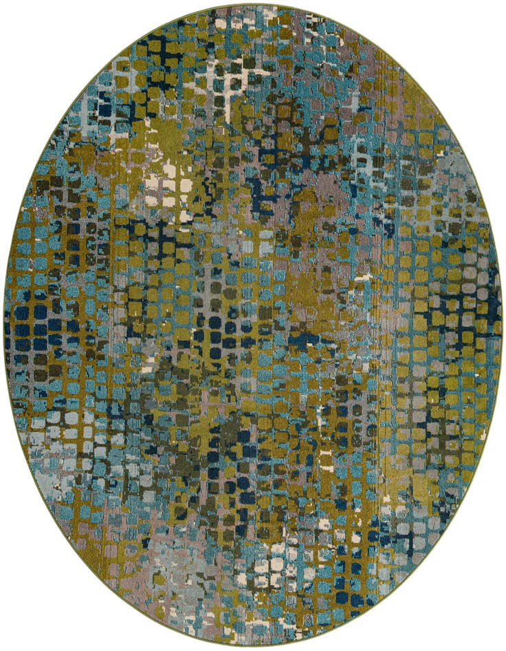 Detail image of 8' x 8' Washable Spectrum Round Rug